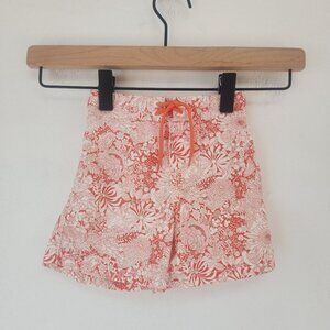 Janie and Jack Floral Coral Orange Infant Boys Swim Trunks Boardshorts 3-6 Month